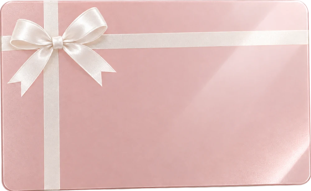 Tarjeta rosa de mesa de regalos